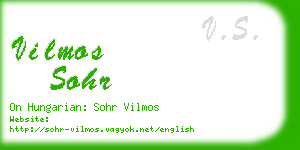 vilmos sohr business card